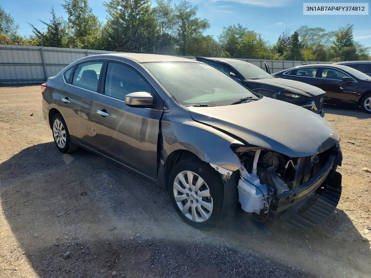 2015 NISSAN SENTRA VIN 3N1AB7AP4FY374812 — фото 4