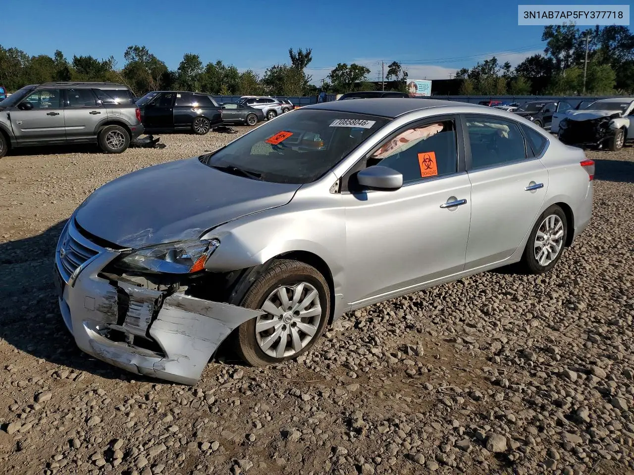 NISSAN SENTRA 2015, VIN 3N1AB7AP5FY377718