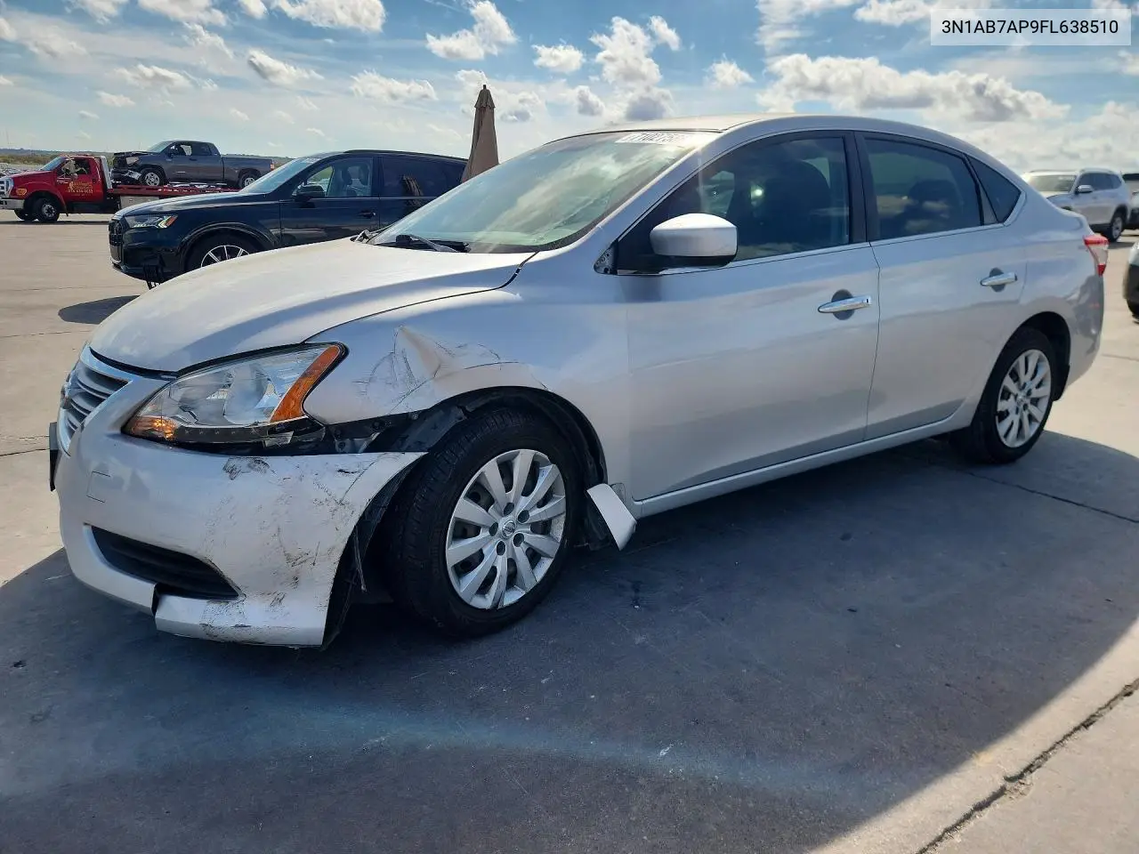 NISSAN SENTRA 2015, VIN 3N1AB7AP9FL638510