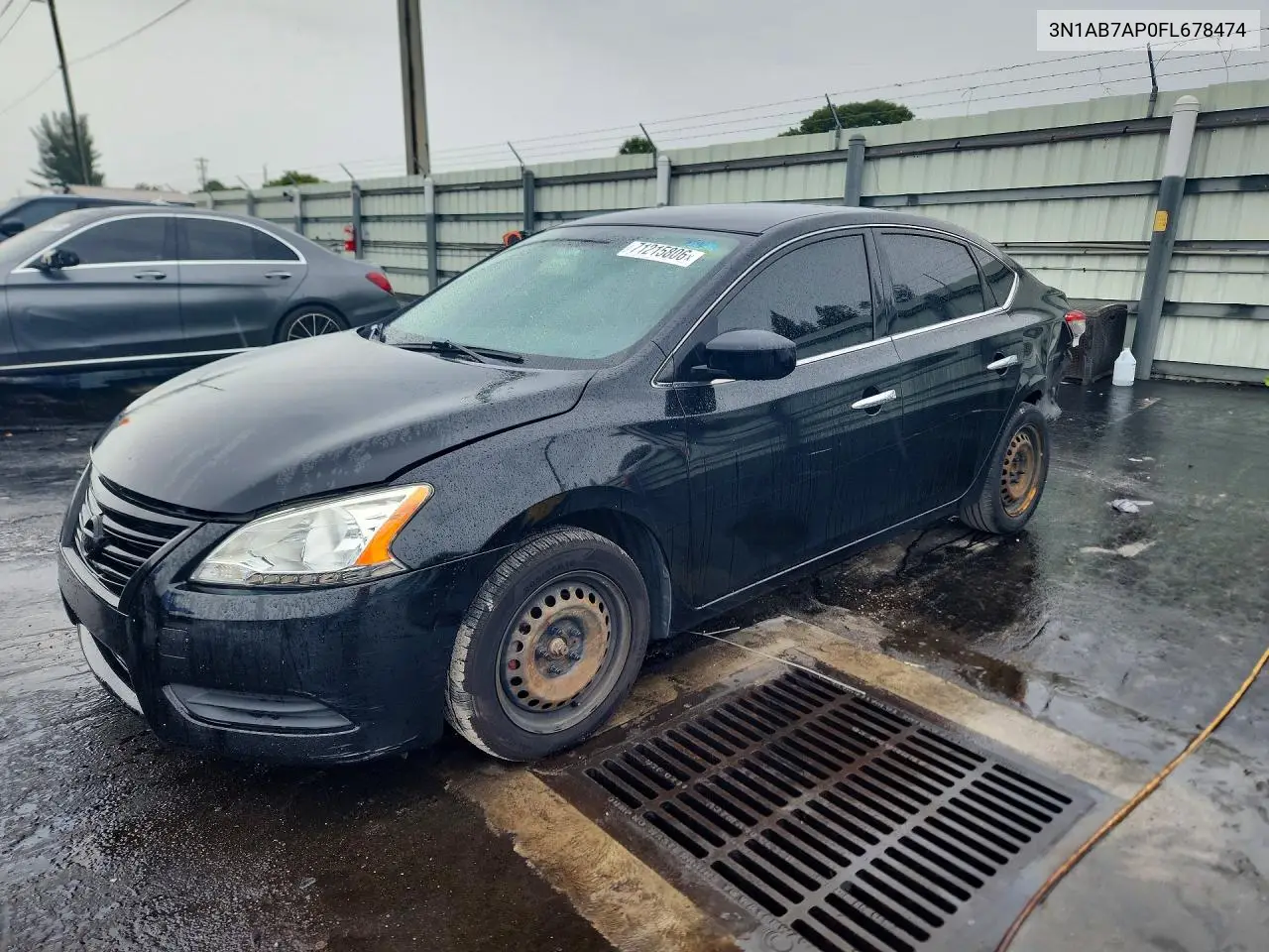 NISSAN SENTRA 2015, VIN 3N1AB7AP0FL678474