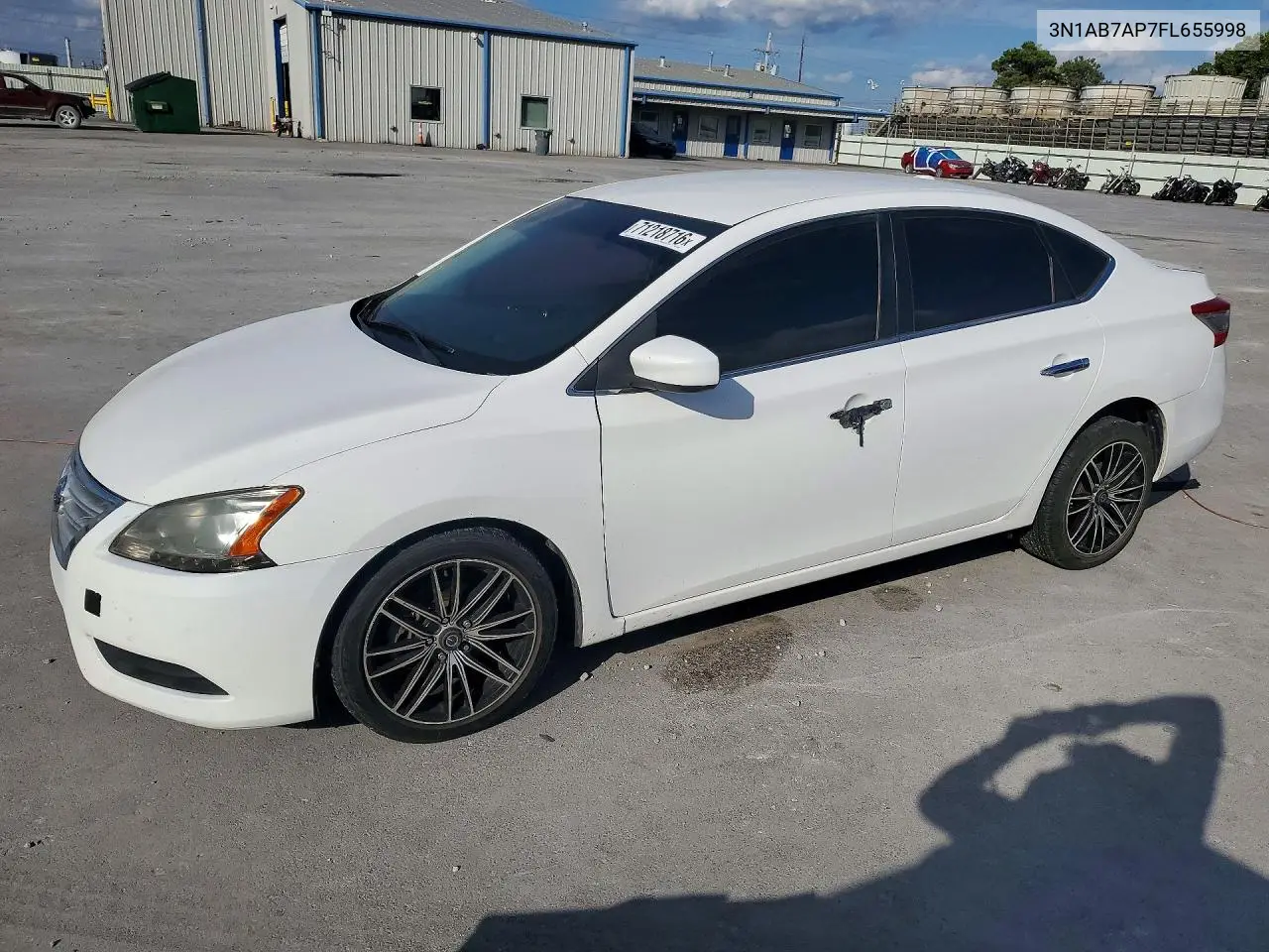 NISSAN SENTRA 2015, VIN 3N1AB7AP7FL655998