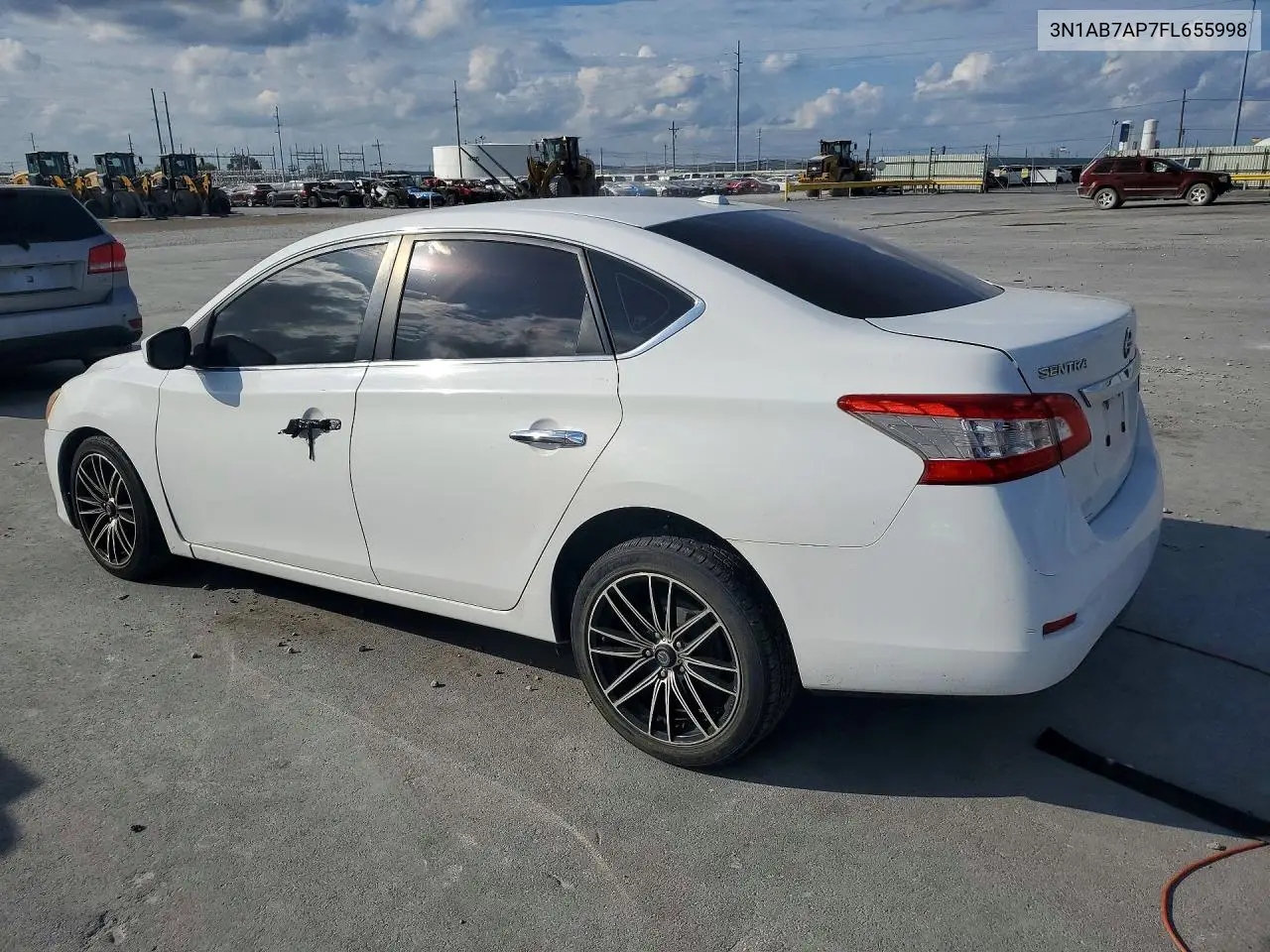2015 NISSAN SENTRA VIN 3N1AB7AP7FL655998 — фото 2