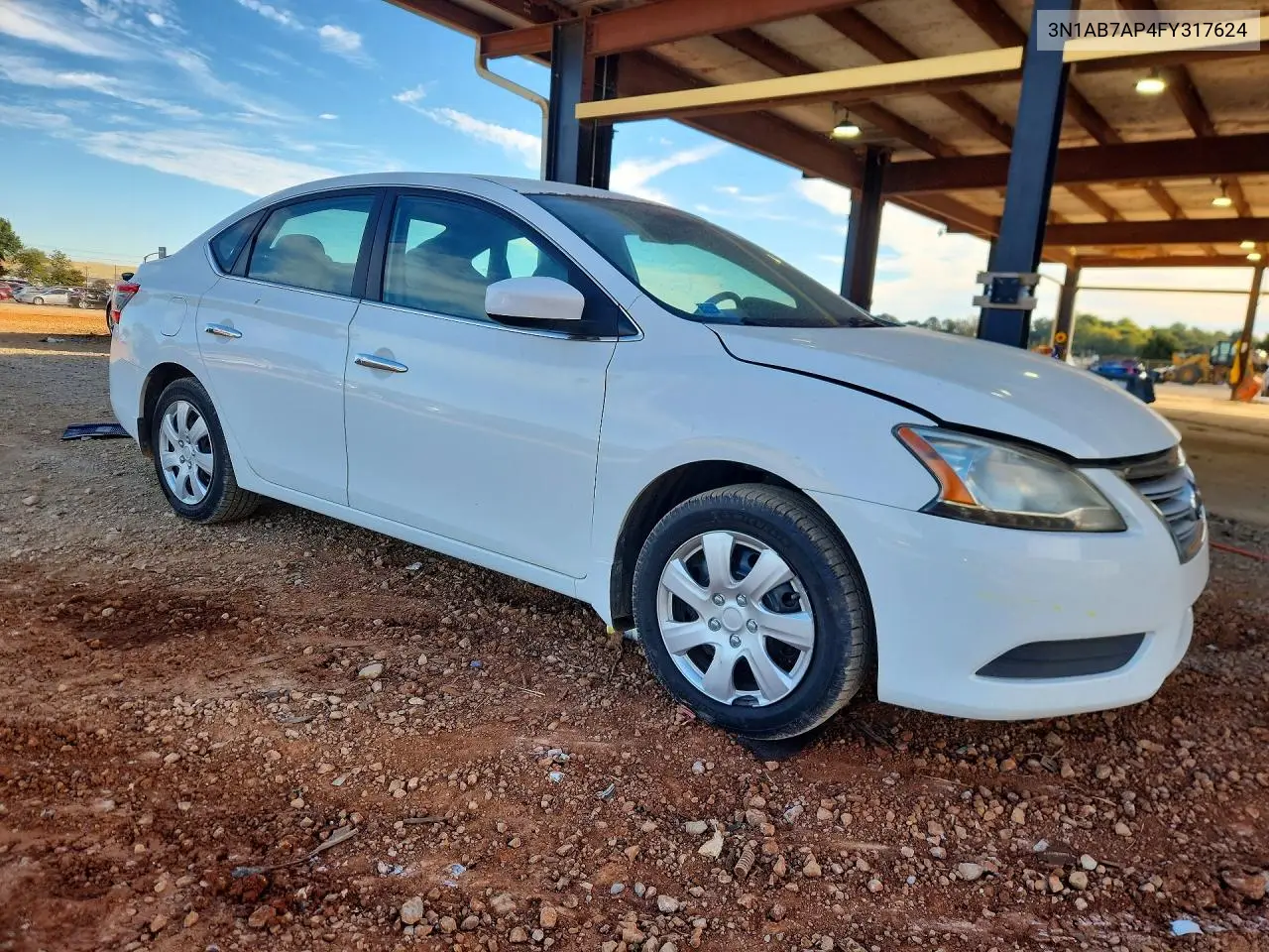 2015 NISSAN SENTRA VIN 3N1AB7AP4FY317624 — фото 4