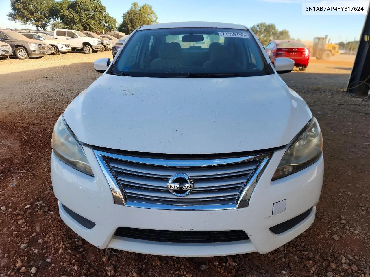 2015 NISSAN SENTRA VIN 3N1AB7AP4FY317624 — фото 5