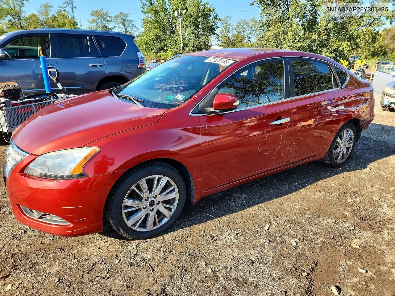 NISSAN SENTRA 2015, VIN 3N1AB7AP2FY301485