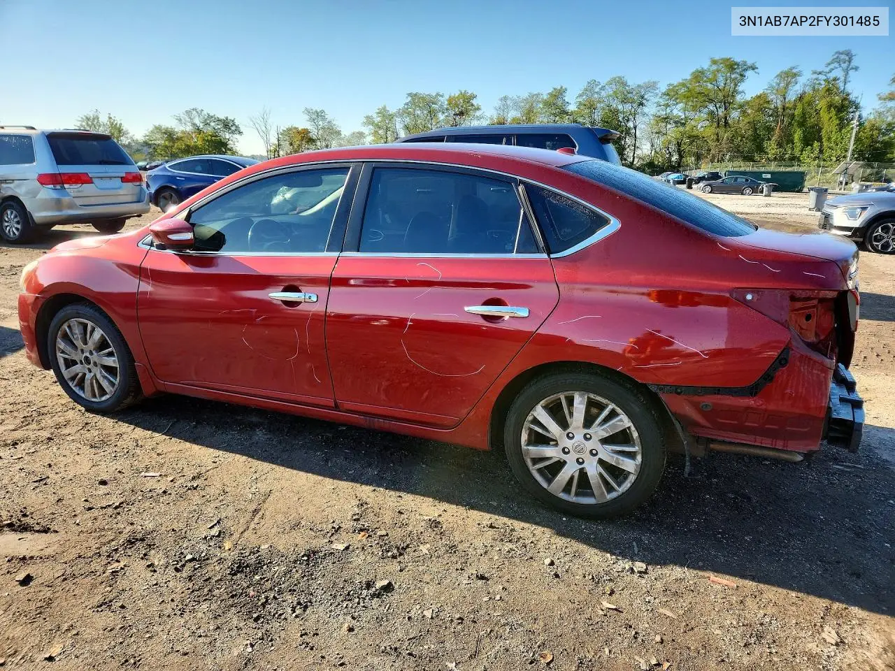 2015 NISSAN SENTRA VIN 3N1AB7AP2FY301485 — фото 2