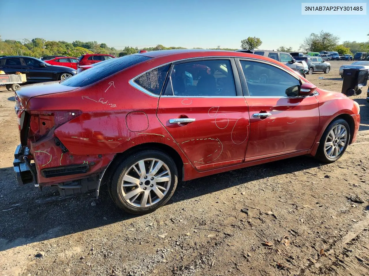 2015 NISSAN SENTRA VIN 3N1AB7AP2FY301485 — фото 3