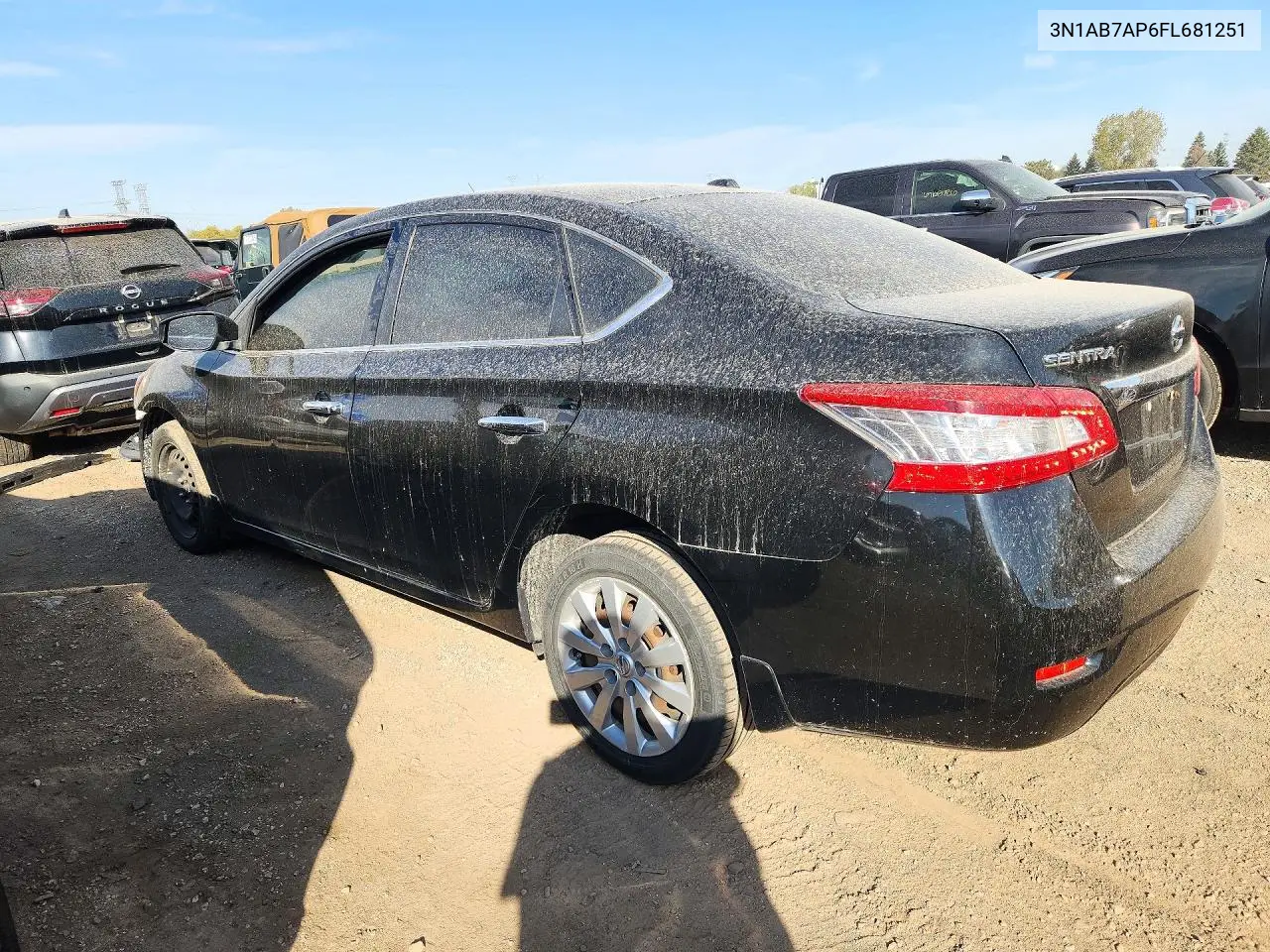2015 NISSAN SENTRA VIN 3N1AB7AP6FL681251 — фото 2