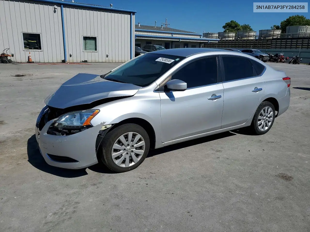 NISSAN SENTRA 2015, VIN 3N1AB7AP3FY284258