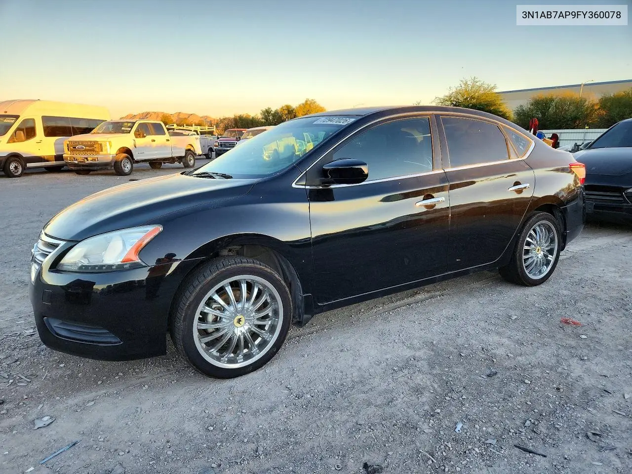 NISSAN SENTRA 2015, VIN 3N1AB7AP9FY360078