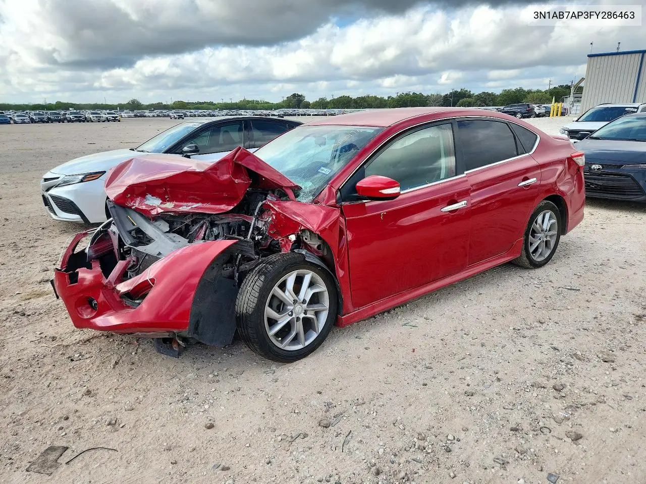NISSAN SENTRA 2015, VIN 3N1AB7AP3FY286463