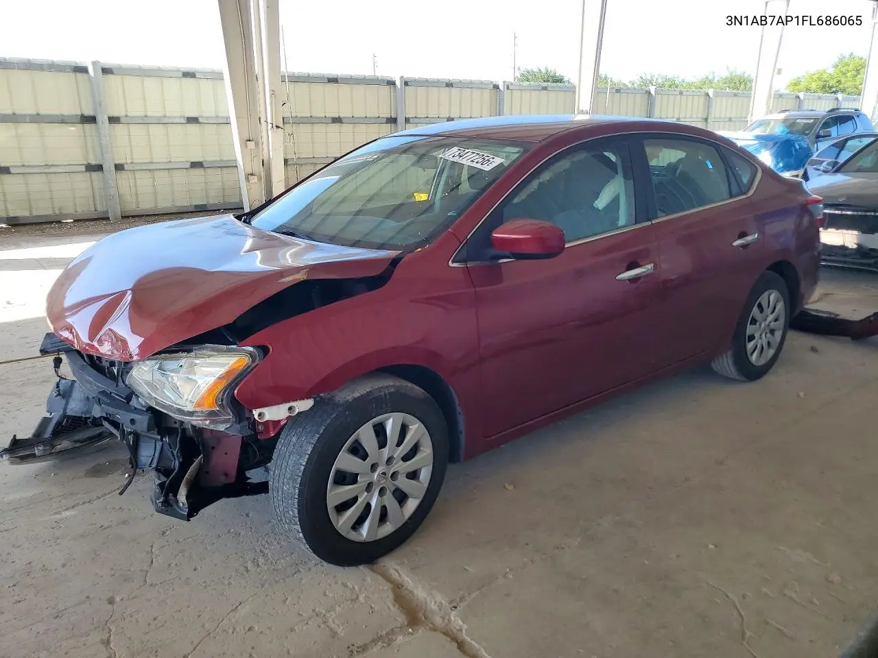NISSAN SENTRA 2015, VIN 3N1AB7AP1FL686065