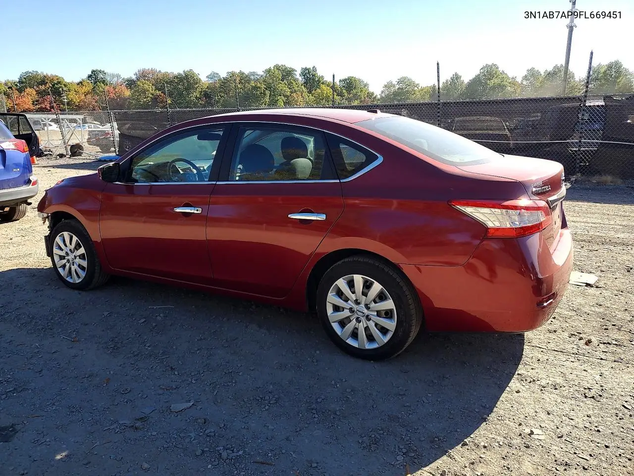 2015 NISSAN SENTRA VIN 3N1AB7AP9FL669451 — фото 2