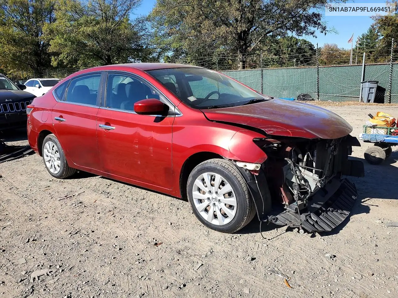 2015 NISSAN SENTRA VIN 3N1AB7AP9FL669451 — фото 4