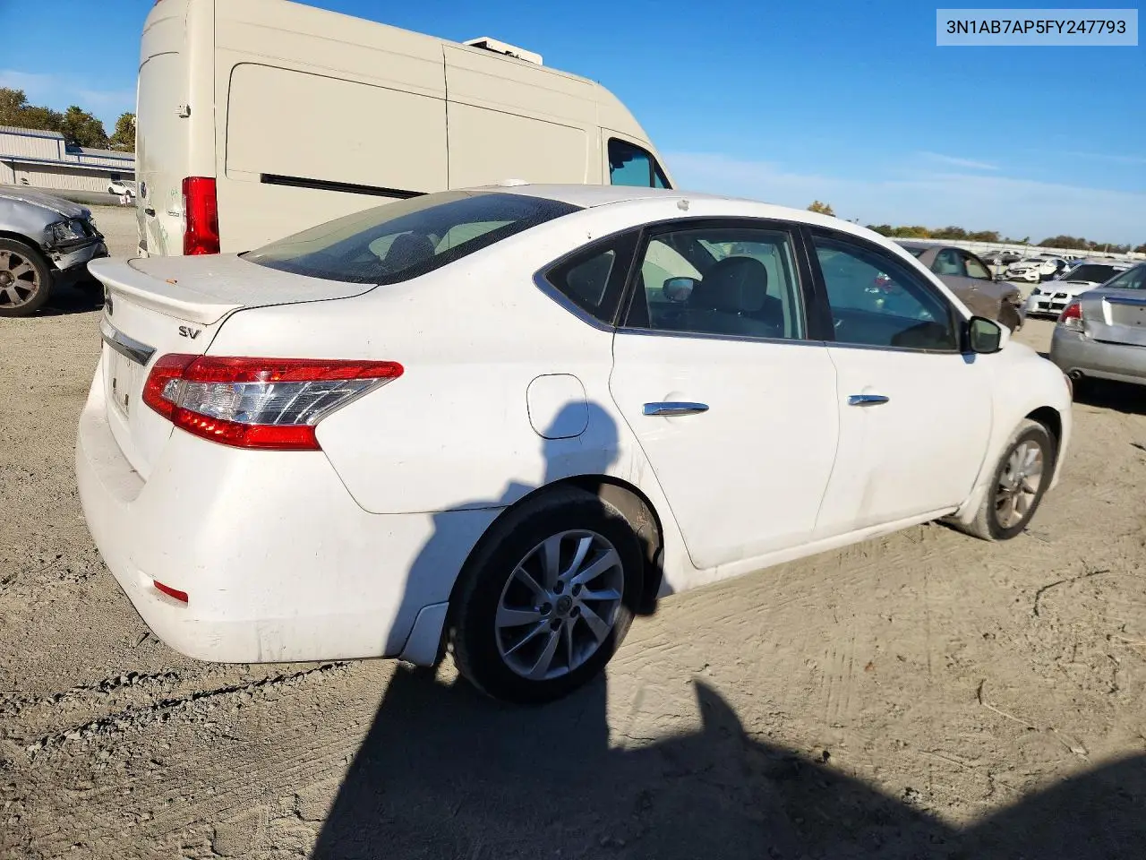 2015 NISSAN SENTRA VIN 3N1AB7AP5FY247793 — фото 3
