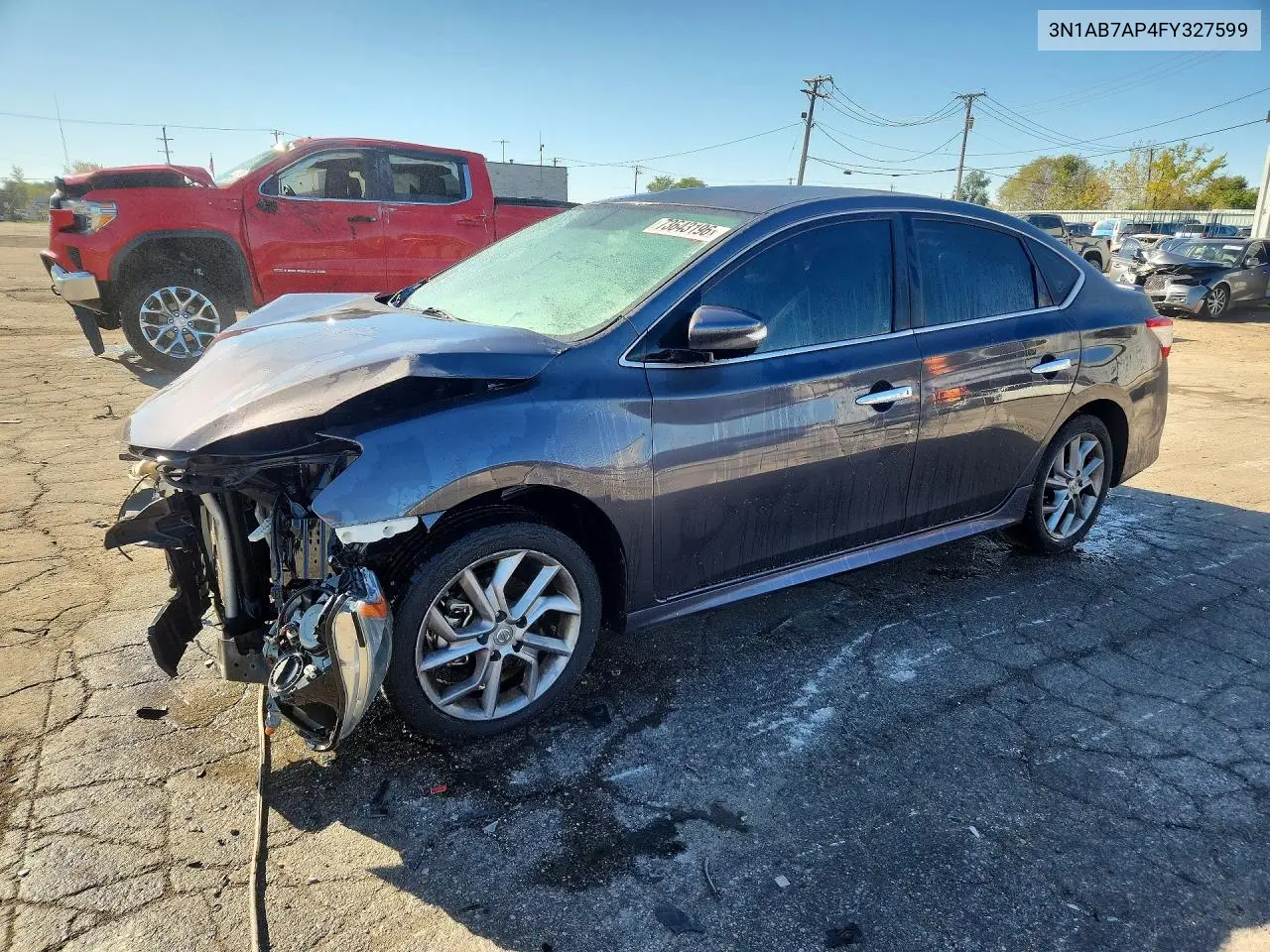 NISSAN SENTRA 2015, VIN 3N1AB7AP4FY327599