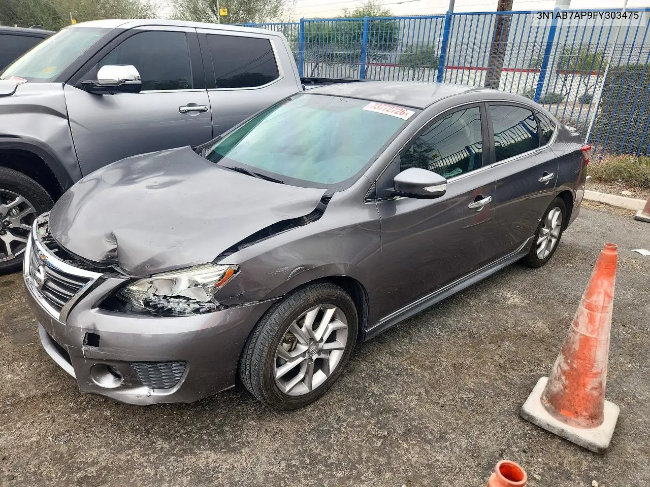 NISSAN SENTRA 2015, VIN 3N1AB7AP9FY303475