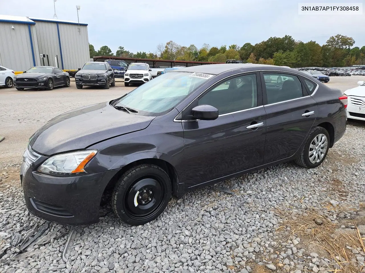 NISSAN SENTRA 2015, VIN 3N1AB7AP1FY308458