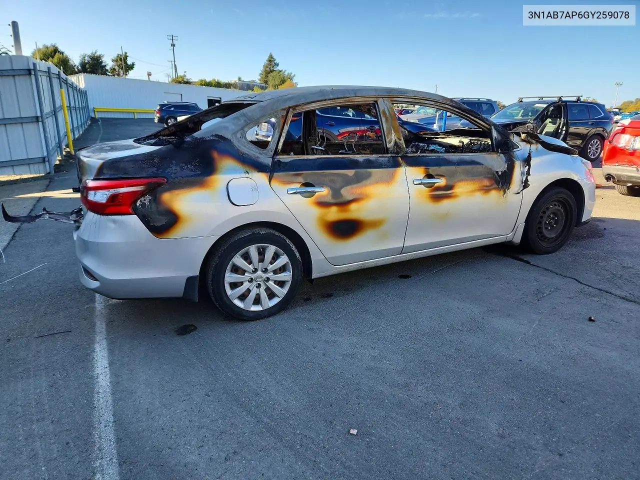 2016 NISSAN SENTRA VIN 3N1AB7AP6GY259078 — фото 3