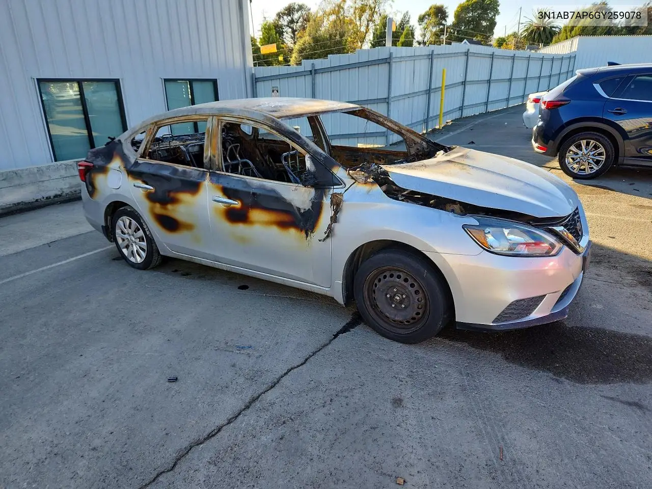 2016 NISSAN SENTRA VIN 3N1AB7AP6GY259078 — фото 4