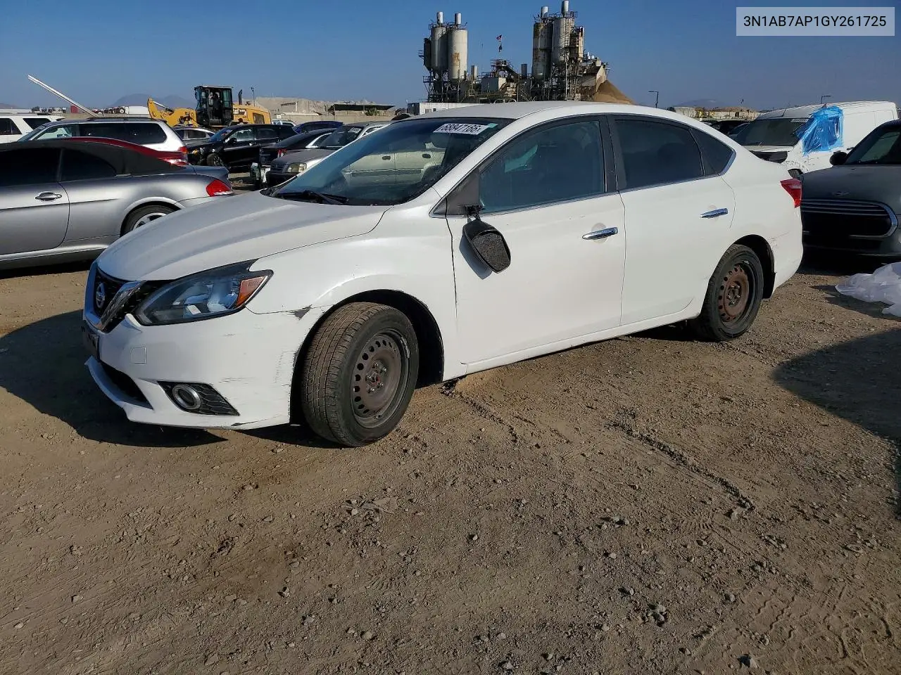 NISSAN SENTRA 2016, VIN 3N1AB7AP1GY261725