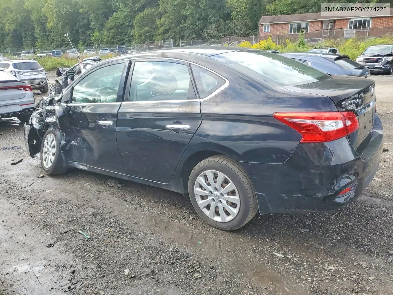 2016 NISSAN SENTRA VIN 3N1AB7AP2GY274225 — фото 2