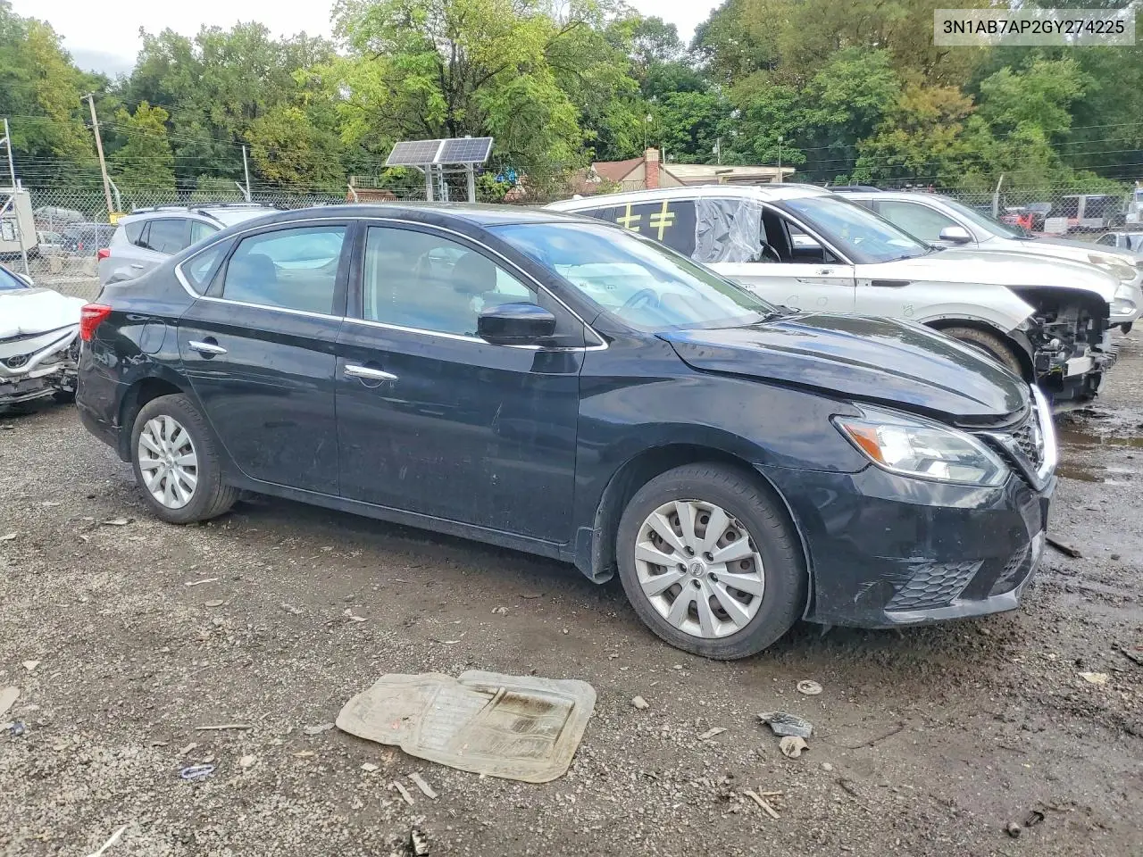 2016 NISSAN SENTRA VIN 3N1AB7AP2GY274225 — фото 4