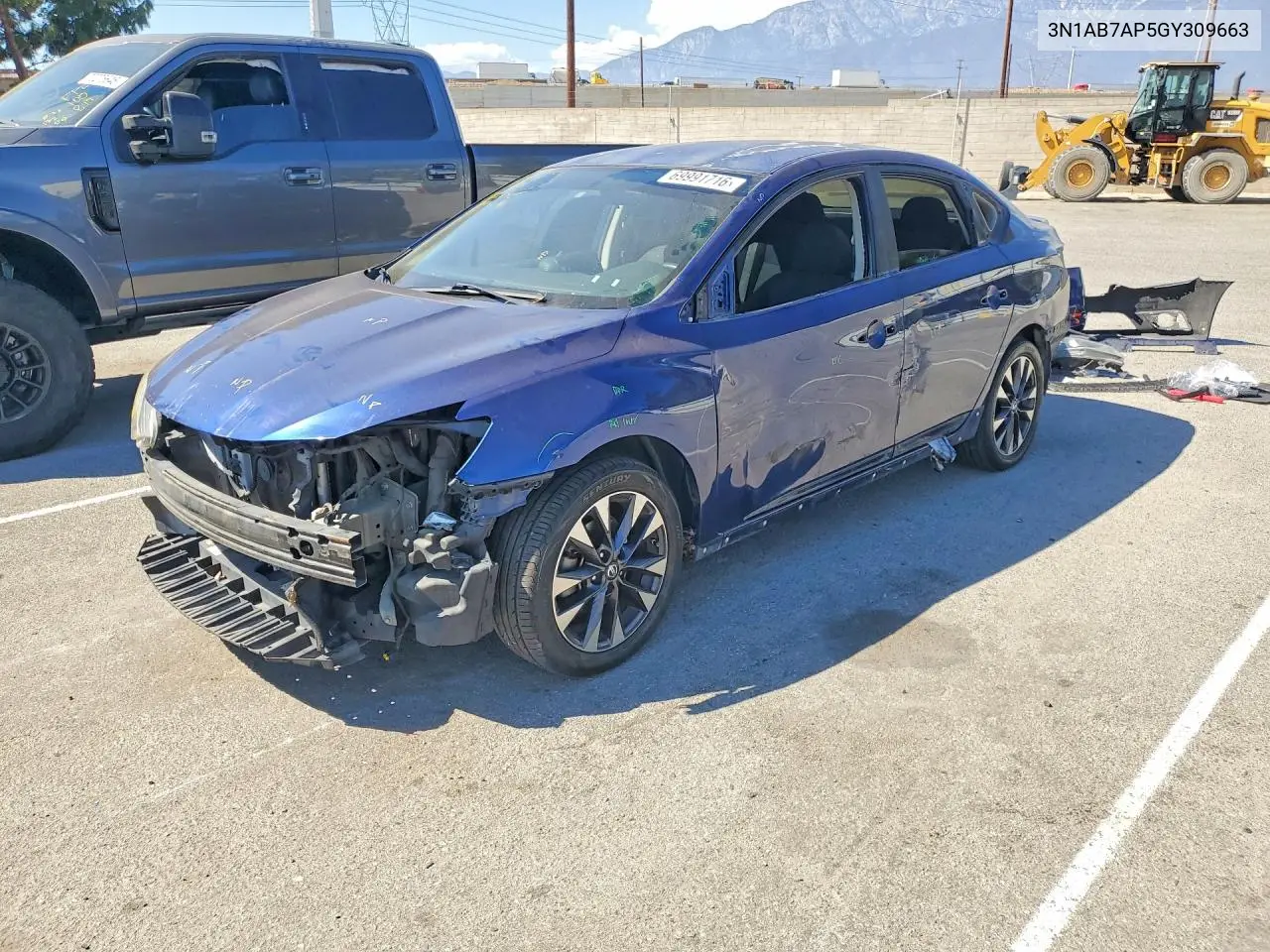 NISSAN SENTRA 2016, VIN 3N1AB7AP5GY309663