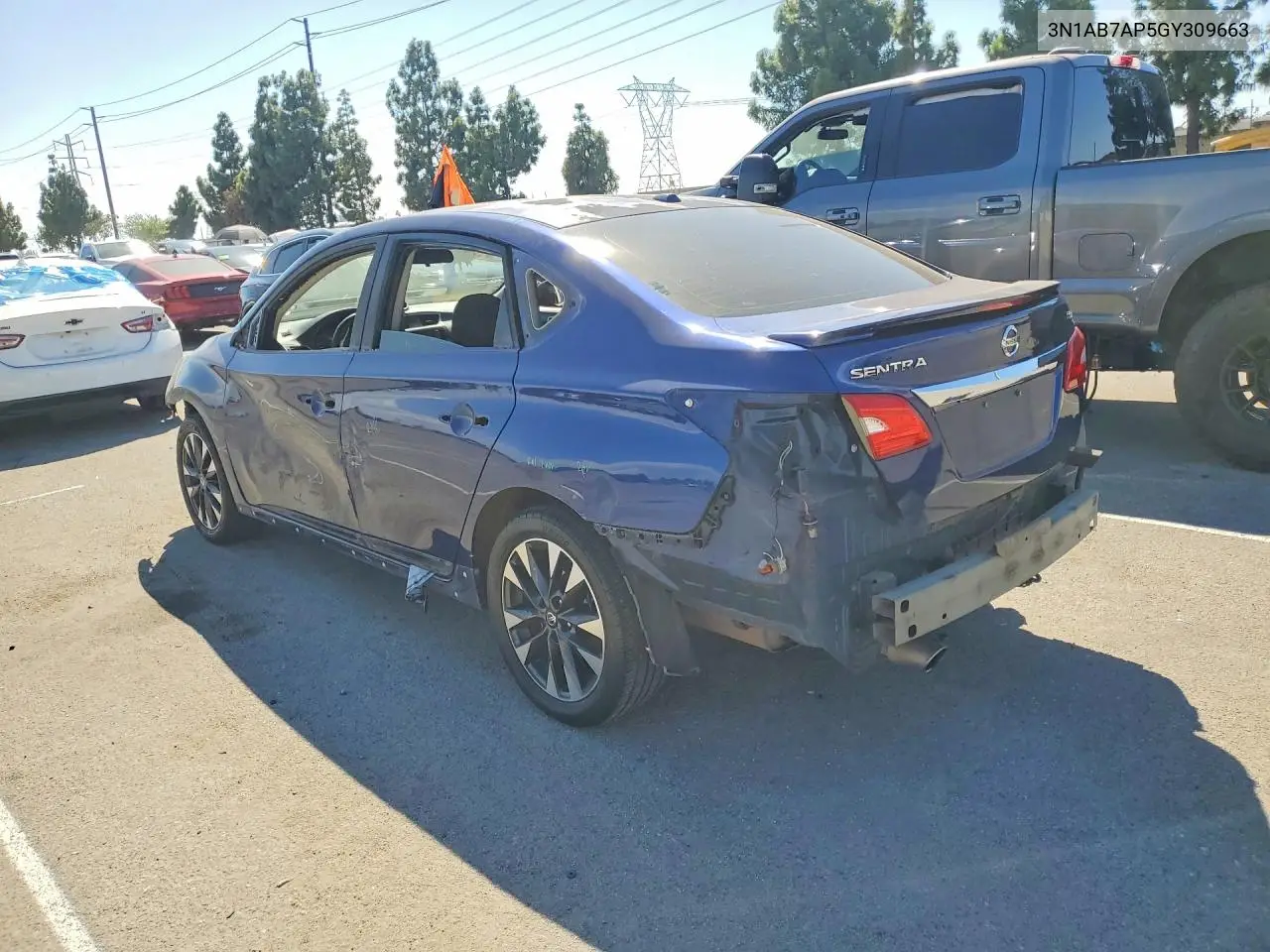2016 NISSAN SENTRA VIN 3N1AB7AP5GY309663 — фото 2