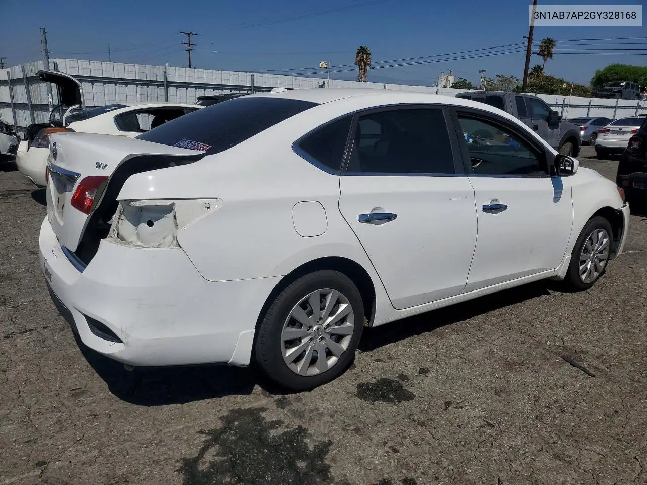 2016 NISSAN SENTRA VIN 3N1AB7AP2GY328168 — фото 3