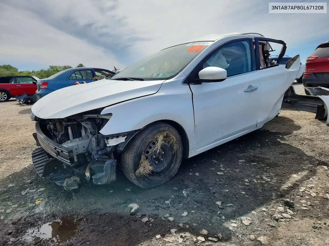 NISSAN SENTRA 2016, VIN 3N1AB7AP8GL671208