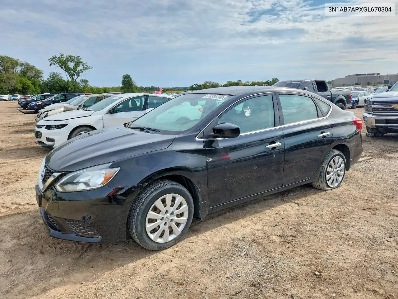 NISSAN SENTRA 2016, VIN 3N1AB7APXGL670304