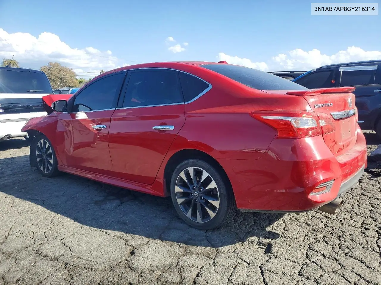 2016 NISSAN SENTRA VIN 3N1AB7AP8GY216314 — фото 2