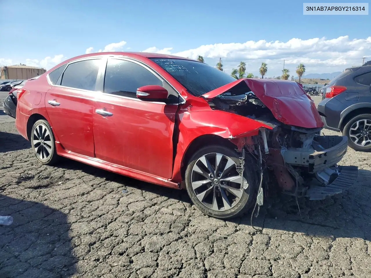 2016 NISSAN SENTRA VIN 3N1AB7AP8GY216314 — фото 4