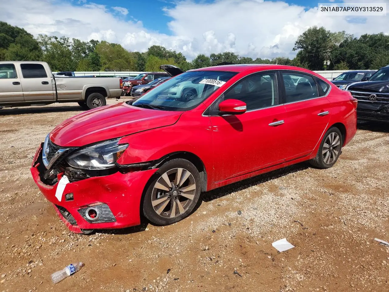 NISSAN SENTRA 2016, VIN 3N1AB7APXGY313529