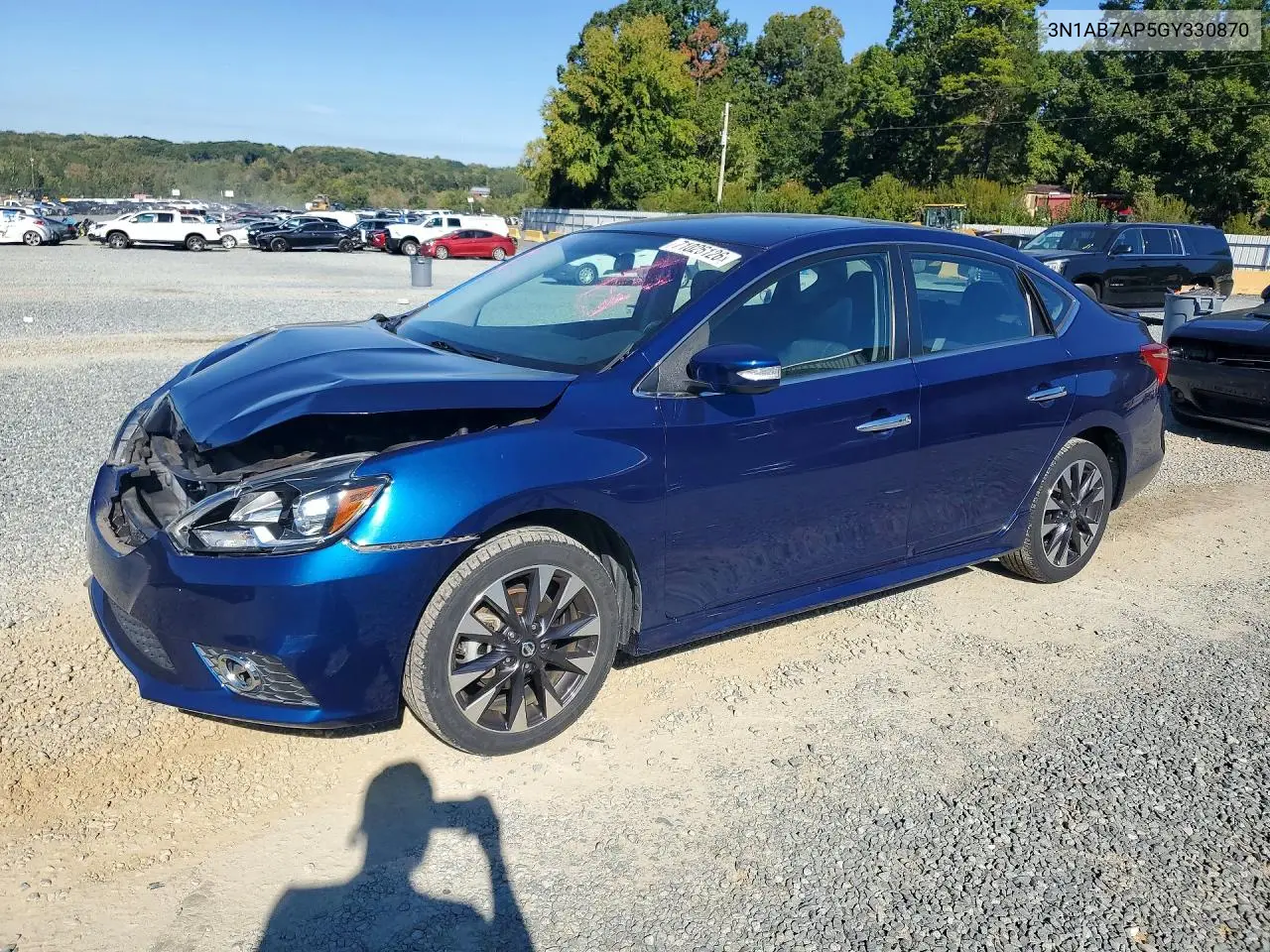 NISSAN SENTRA 2016, VIN 3N1AB7AP5GY330870