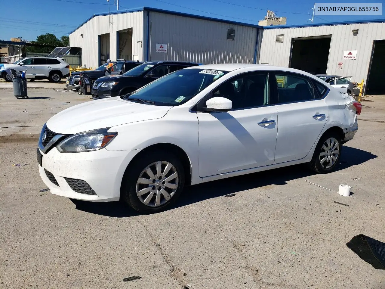 NISSAN SENTRA 2016, VIN 3N1AB7AP3GL655756