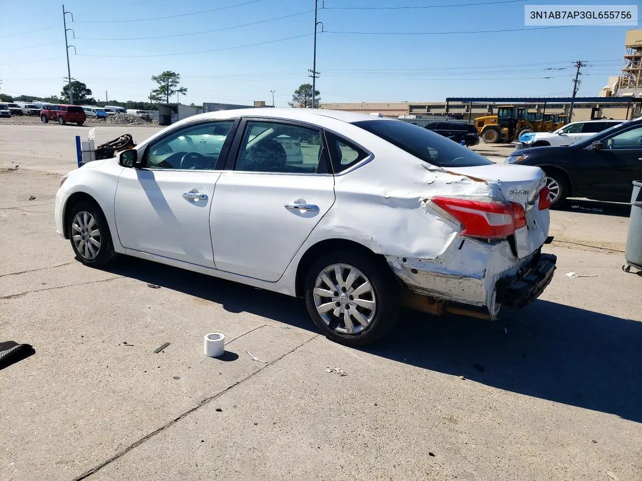 2016 NISSAN SENTRA VIN 3N1AB7AP3GL655756 — фото 2