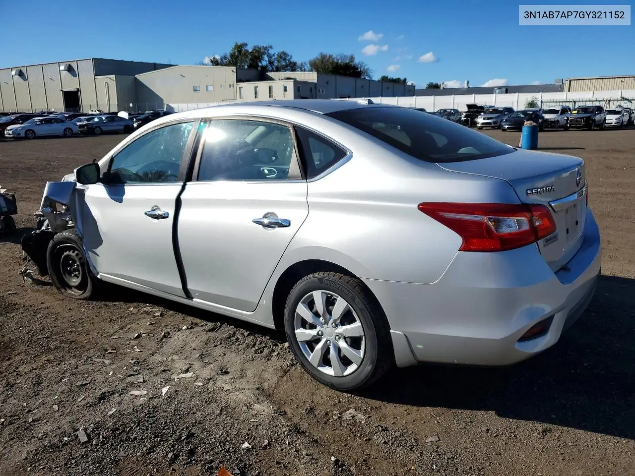 2016 NISSAN SENTRA VIN 3N1AB7AP7GY321152 — фото 2