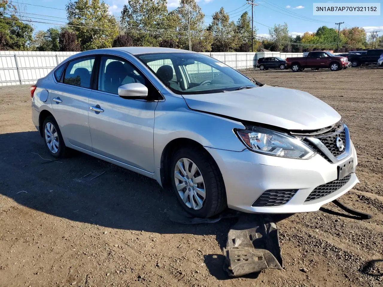 2016 NISSAN SENTRA VIN 3N1AB7AP7GY321152 — фото 4