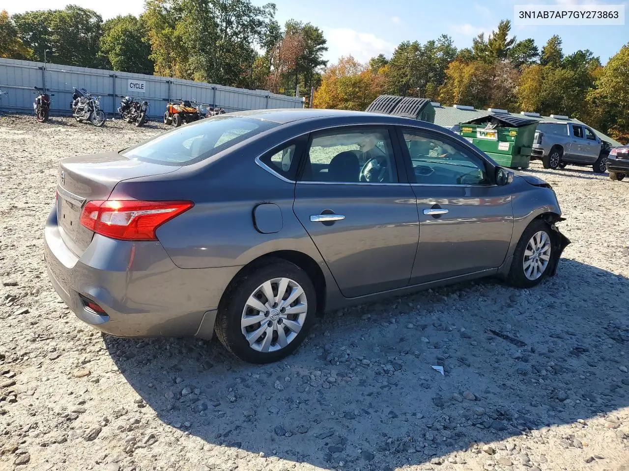 2016 NISSAN SENTRA VIN 3N1AB7AP7GY273863 — фото 3