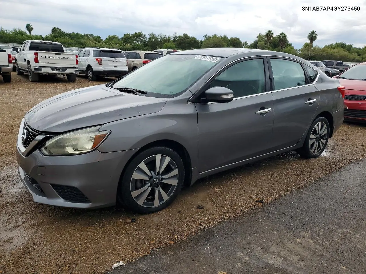 NISSAN SENTRA 2016, VIN 3N1AB7AP4GY273450