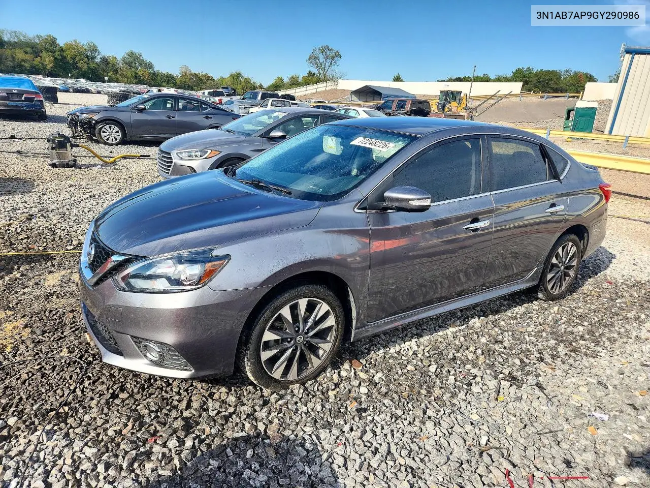 NISSAN SENTRA 2016, VIN 3N1AB7AP9GY290986