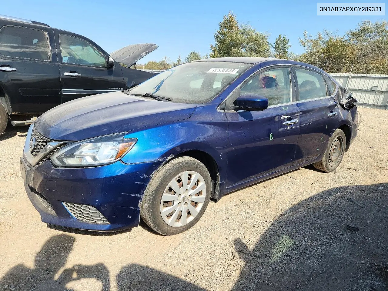 NISSAN SENTRA 2016, VIN 3N1AB7APXGY289331