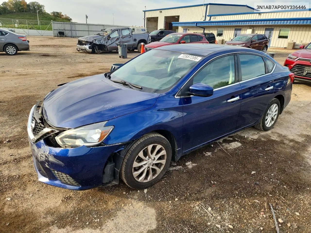 NISSAN SENTRA 2016, VIN 3N1AB7AP0GY336446