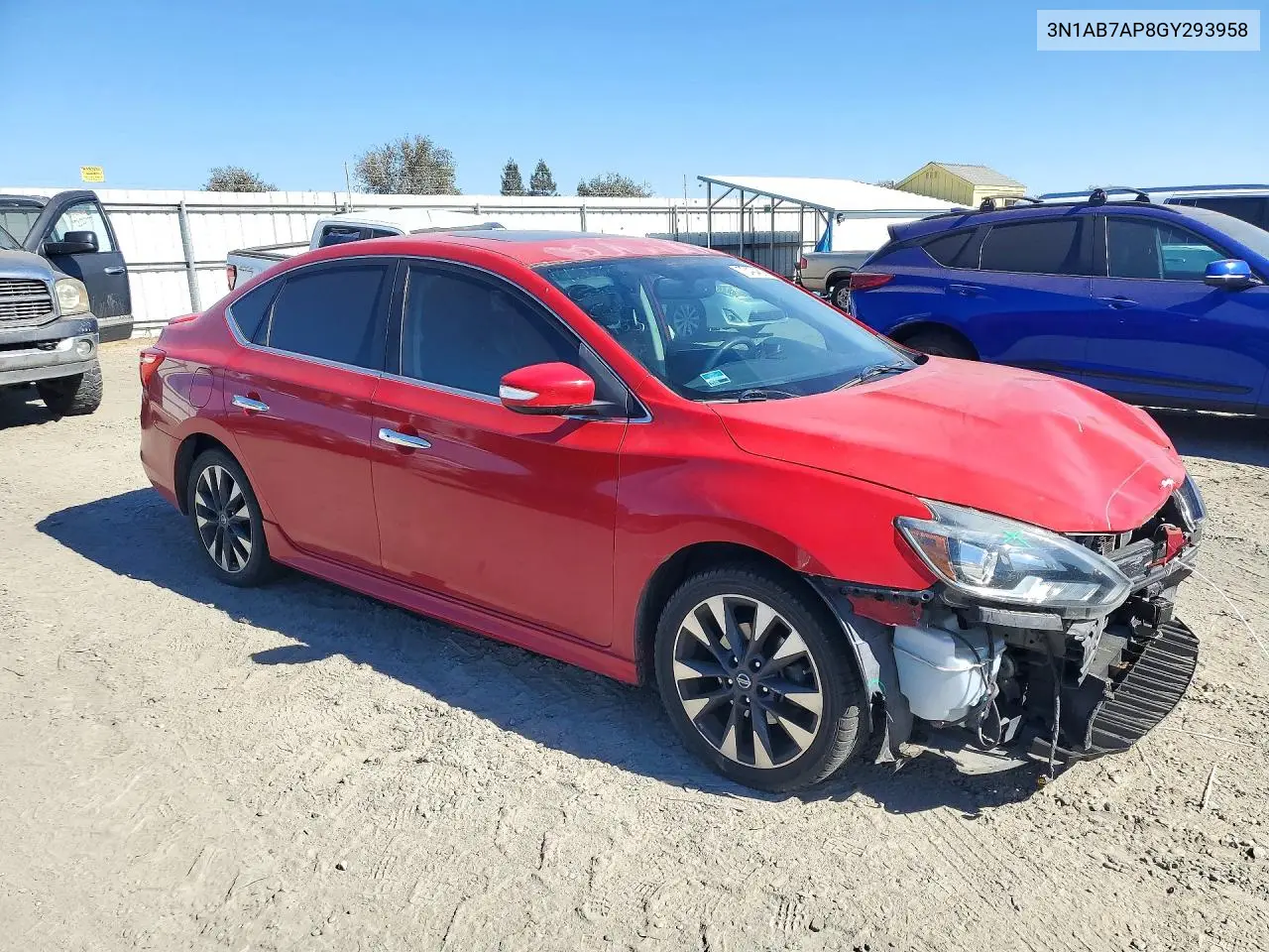 2016 NISSAN SENTRA VIN 3N1AB7AP8GY293958 — фото 4