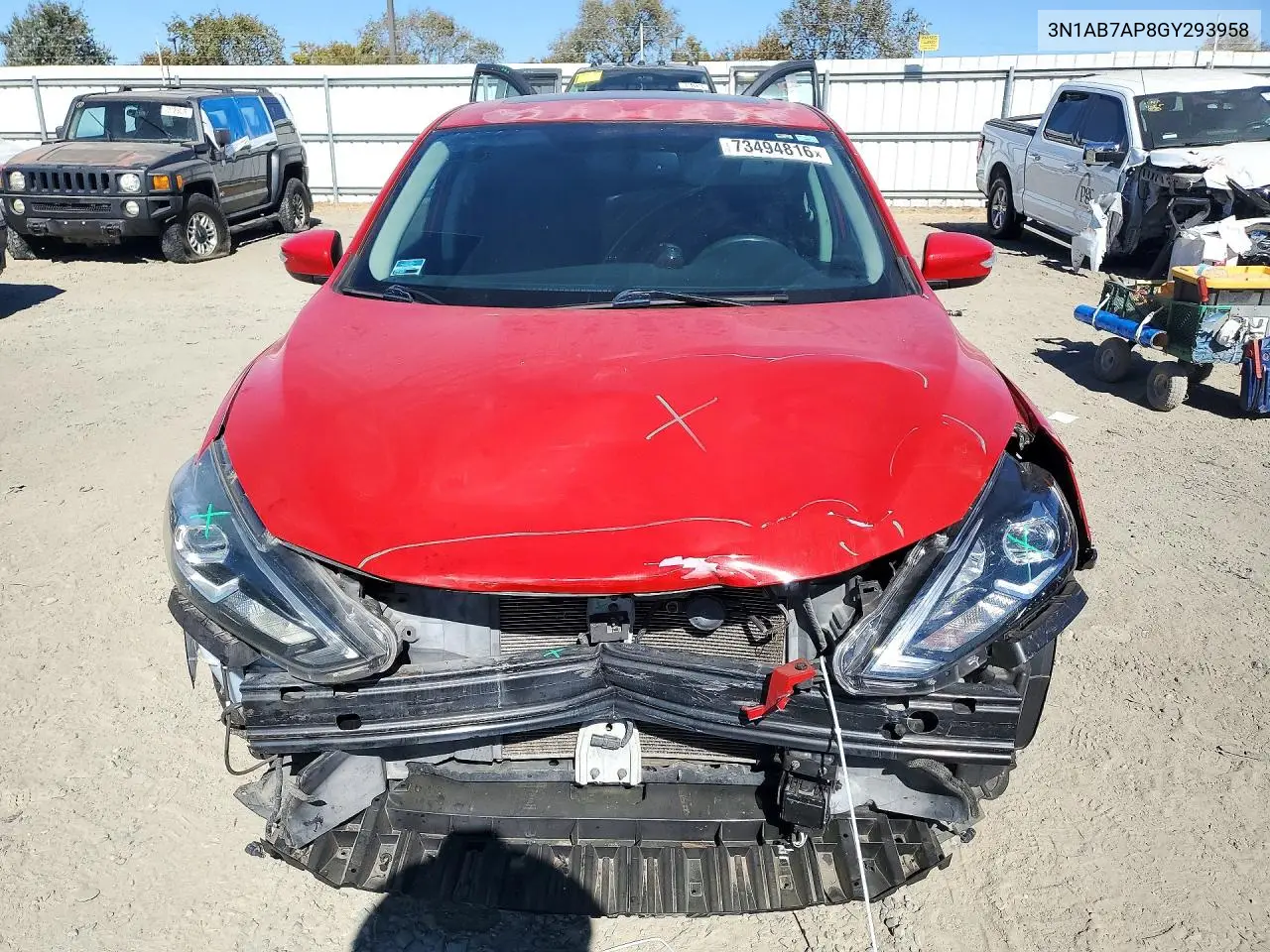 2016 NISSAN SENTRA VIN 3N1AB7AP8GY293958 — фото 5