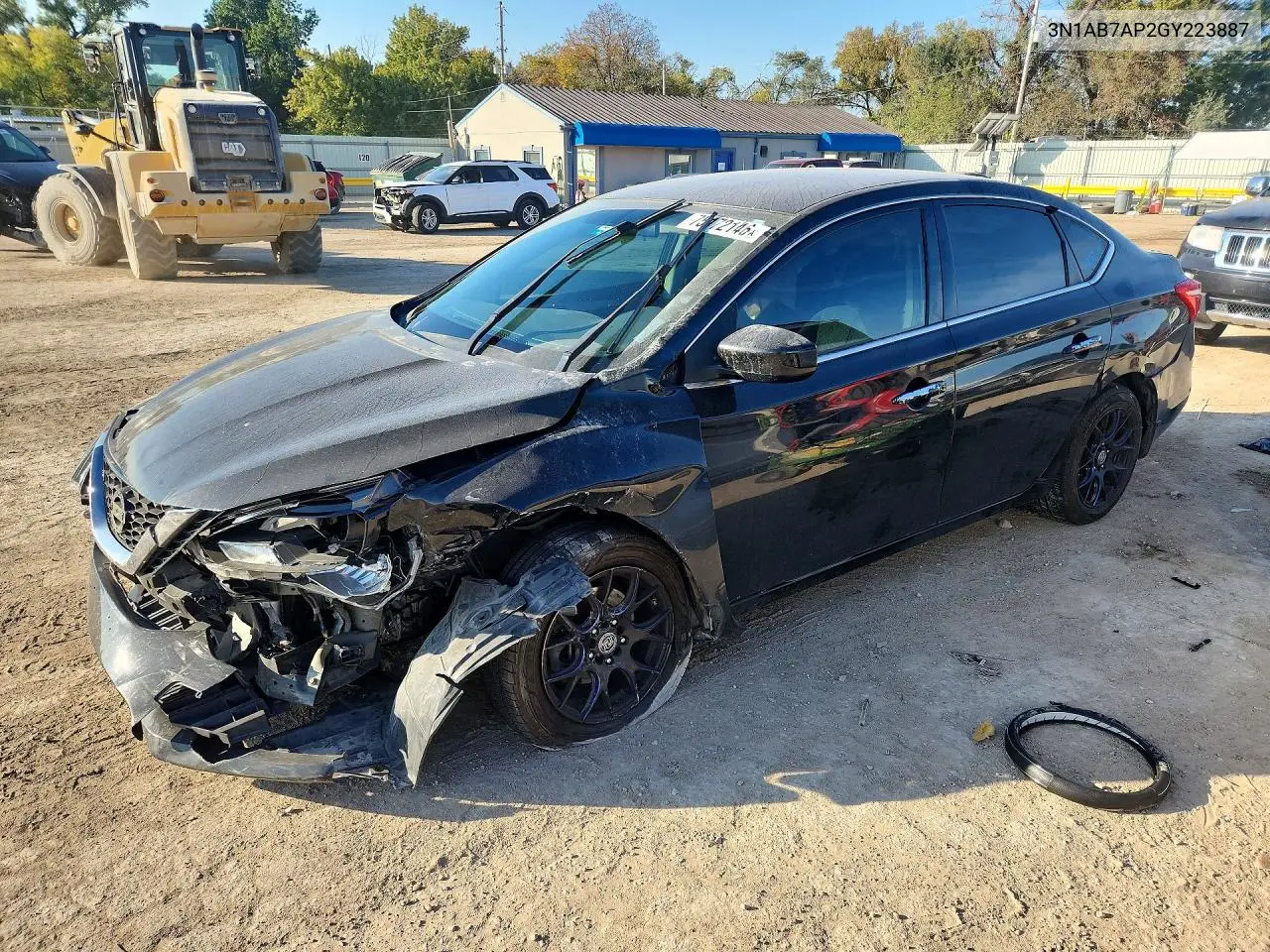 NISSAN SENTRA 2016, VIN 3N1AB7AP2GY223887