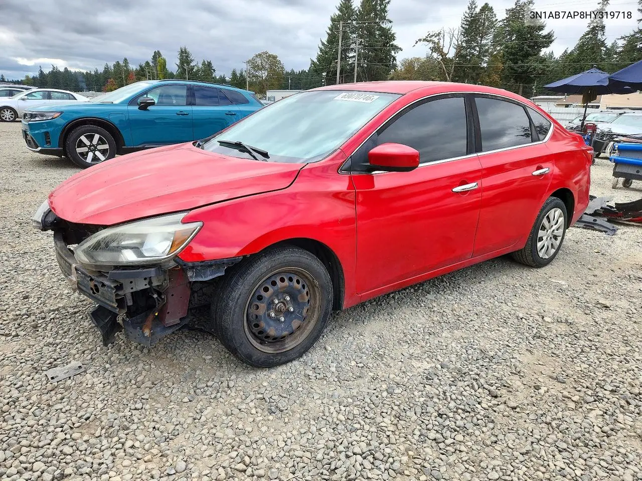 NISSAN SENTRA 2017, VIN 3N1AB7AP8HY319718
