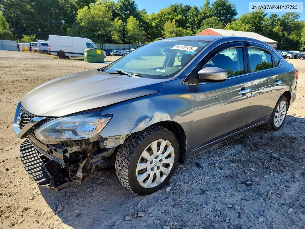 NISSAN SENTRA 2017, VIN 3N1AB7AP6HY377231